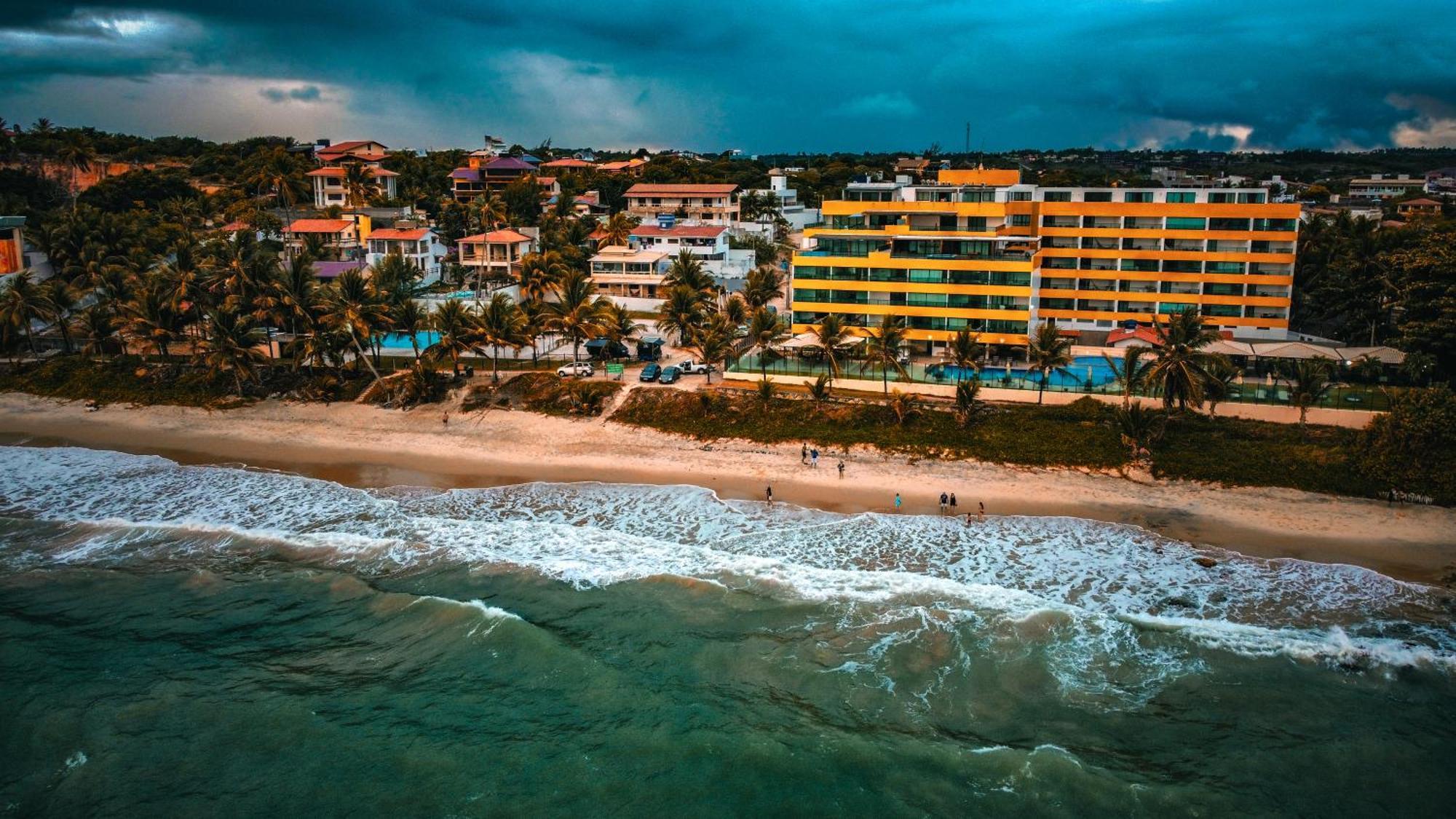 Praia Tabatinga Ap Beira Mar Com Vista Deslumbrante Da Praia جاكوما المظهر الخارجي الصورة